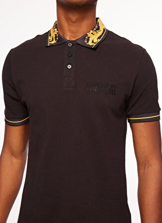 Versace Jeans Couture Siyah Erkek Polo T-Shirt 75GAGT05CJ01T899