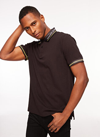 Versace Jeans Couture Siyah Erkek Polo T-Shirt 75GAGT13CJ01T899