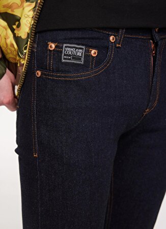 Versace Jeans Couture Normal Bel Normal Paça Slim Fit İndigo Erkek Denim Pantolon 75GAB5S0DW022L5B904