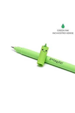 Silinebilir Yeşil Renkli Jel Kalem Dinazor Figürlü