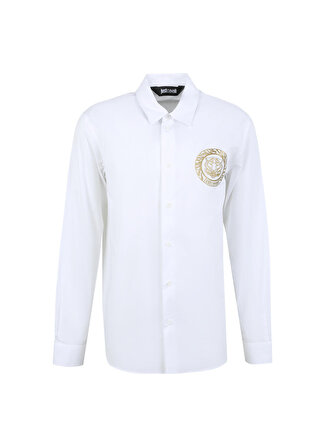 Just Cavalli Slim Fit Gömlek Yaka Beyaz Erkek Gömlek 74OBLYS0CN500003
