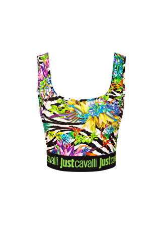 Just Cavalli U Yaka Desenli Çok Renkli Kadın Atlet 74PBM204