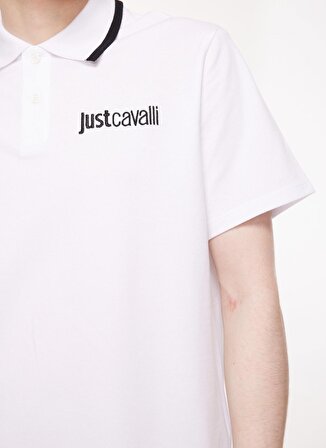Just Cavalli Beyaz Erkek Polo T-Shirt 75OAGT05
