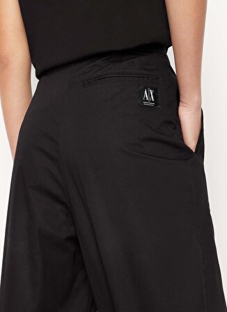 Armani Exchange Yüksek Bel Normal Siyah Kadın Pantolon 3RYP01