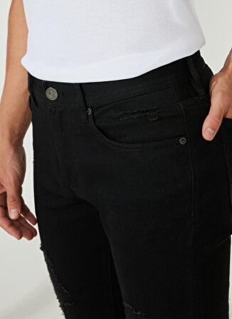 Armani Exchange Normal Bel Normal Siyah Erkek Denim Pantolon 3RZJ13 1200-BLACK