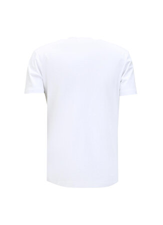 John Richmond Bisiklet Yaka Beyaz Erkek T-Shirt UMA23010TS