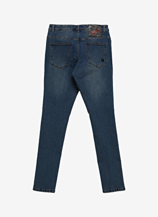 John Richmond Normal Bel Normal Paça Slim Fit Lacivert Erkek Denim Pantolon UMA23129JE