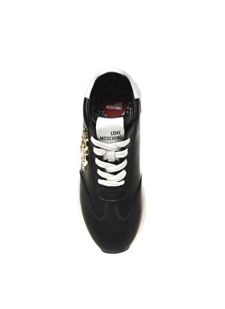 Love Moschino Siyah - Beyaz Kadın Deri Sneaker JA15074G1HIA100A