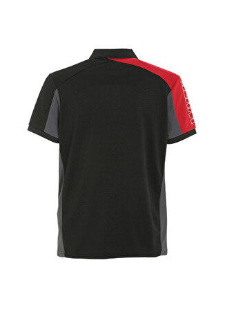 Slam Siyah - Gri - Kırmızı Erkek Polo Yaka Regular Fit T-Shirt A108007S00_ACT LOGO TACTEL