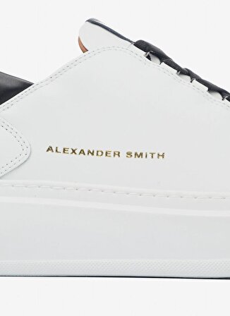 Alexander Smith Beyaz - Siyah Erkek Deri Sneaker WEMBLEY