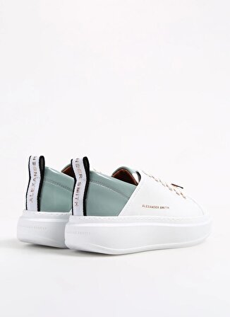 Alexander Smith Beyaz - Yeşil Kadın Deri Sneaker ASAZWYW0487WLG