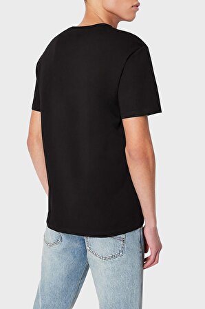 Armani Exchange Bisiklet Yaka Baskılı Siyah Erkek T-Shirt 8NZTPA 1200-BLACK