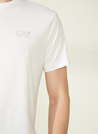 EA7 Bisiklet Yaka Beyaz Erkek T-Shirt 8NPT51PJM9Z0100