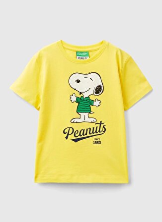 Benetton Neon Sarı Erkek Çocuk T-Shirt 3096G10EW