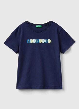 Benetton Lacivert Erkek Çocuk T-Shirt 3I1XG10EH