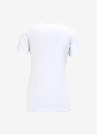 Armani Exchange Beyaz Kadın Bisiklet Yaka Baskılı T-Shirt 6RYT05
