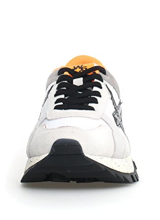 W6YZ Beyaz - Gri - Siyah Erkek Süet + Tekstil Sneaker K3-M.