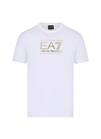 EA7 Bisiklet Yaka Beyaz Erkek T-Shirt 6RPT19PJM9Z1100
