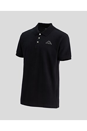 Kappa Polo Yaka Düz Siyah Erkek T-Shirt 361D3EW005 M LOGO MALTAX 2 MSS