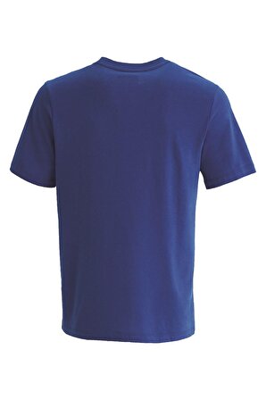 Kappa Bisiklet Yaka Düz Mavi Erkek T-Shirt 331F1NWXMF M LOGO CROMEN