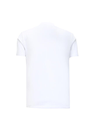 John Richmond Bisiklet Yaka Beyaz Erkek T-Shirt UMA23140TS