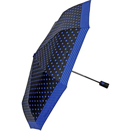 Umbrella Şemsiye Siyah Mavi Puanteli