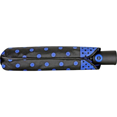 Umbrella Şemsiye Siyah Mavi Puanteli