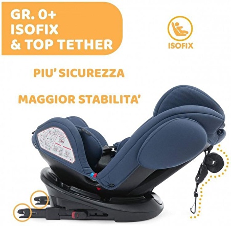 Chicco Unico Plus Isofixli 0 - 36 kg Oto Koltuğu Lacivert