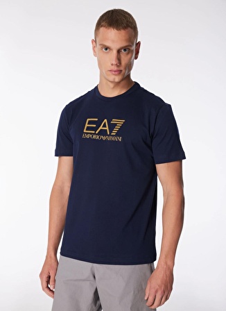 EA7 Bisiklet Yaka Lacivert Erkek T-Shirt 3DPT08PJM9Z