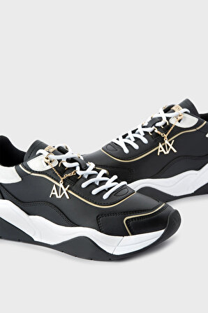 Armani Exchange Siyah Kadın Yüksek Taban Sneaker XDX104XV580S038