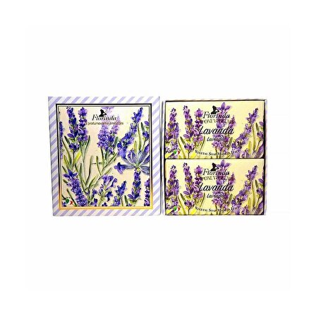 Florinda Çiçeklerin Büyüsü Lavanta Katı Sabun 200Gr & Çekmece Kokusu 3 Adet 2li Set
