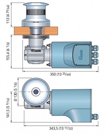 Quick Tumbler capstan 1000W 24V