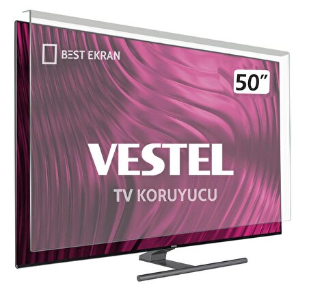 VESTEL 50UB8300 TV EKRAN KORUYUCU - Vestel 50" inç 126 Ekran Koruyucu Şeffaf Paneli