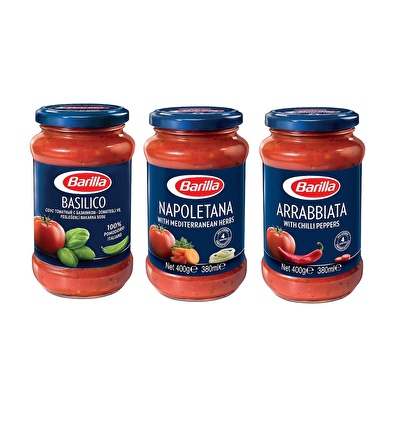 Barilla 3’lü Glutensiz Makarna Sosu Seti 400g Napoletana - Basilico- Arabbiata