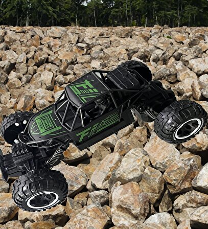 Rock Crawler Off-Road Metal Görünümlü Gövde 2.4 GHz U/K Dağda, Çölde, Kayada Giden Buggy Jeep 1:20