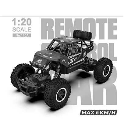 Rock Crawler Off-Road Metal Gövde 2.4 GHz U/K Dağda, Çölde, Kayada Giden Buggy Jeep 1:20
