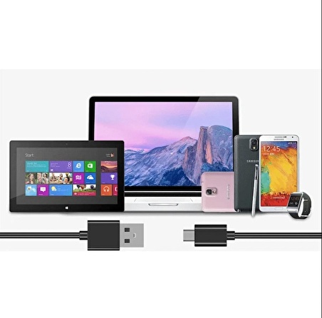 qasul 3 Metre Micro USB Kablo 3 Metre Micro USB Şarj Kablosu 3 Metre Micro USB Data Kablosu