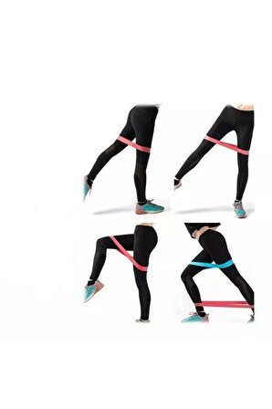 Pilates Squat Aerobik Spor Egzersiz Direnç Lastiği 5 Li Paket
