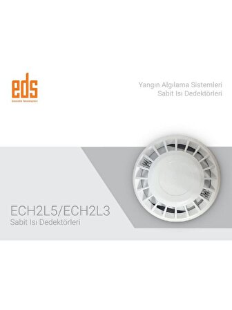 EDS ECH2L5 5 Pimli Çift LED Göstergeli BSI EN54-5 Onaylı Isı Dedektörü