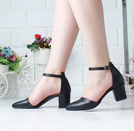 Topuklu Büyük Numara Bayan Klasik Karnıyarık Ayakkabı