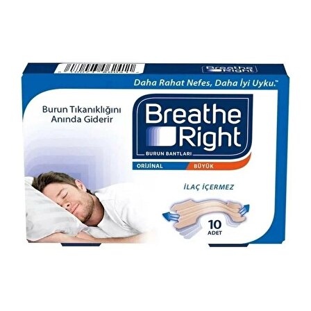 Breathe Right Burun Bantı Orijinal Büyük Boy 10 Adet 810071801020