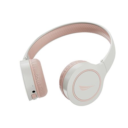 Nautica H120 Stereo  Kablosuz Bluetooth Mikrofonlu Kulaküstü Kulaklık Beyaz Pembe