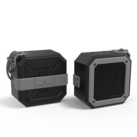 Nautica S100 Dual Suya Dayanıklı Taşınabilir Kablosuz Bluetooth Outdoor Hoparlör Speaker Siyah Gri