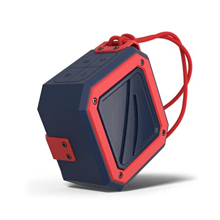 Nautica S100 Dual Suya Dayanıklı Taşınabilir Kablosuz Bluetooth Outdoor Hoparlör Speaker Navy Kırmızı