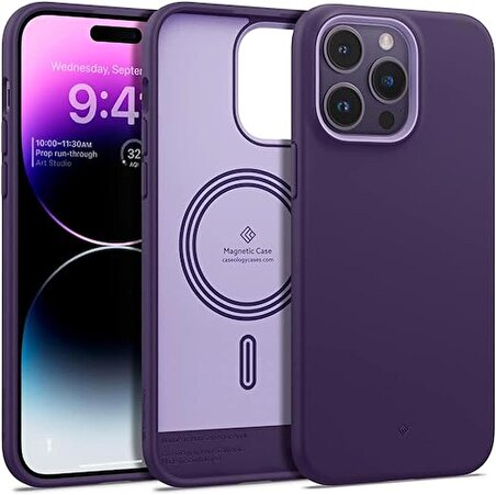 Caseology by Spigen Apple iPhone 14 Pro Kılıf Nano Pop Mag (MagSafe Uyumlu) Grape Purple - ACS05016