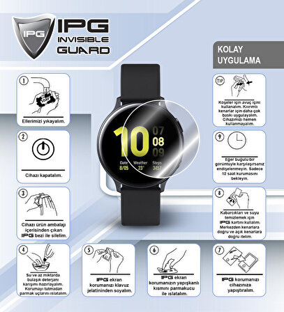 General Mobile Gm Buddy Akıllı Çocuk Saati ile uyumlu IPG Hydrogel Ekran Koruyucu (2 Adet)