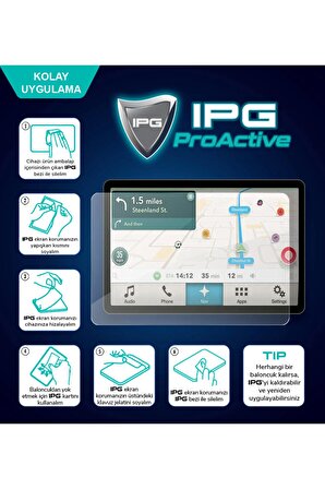 Peugeot 2022-2024 308 10 Inch Navigation ve 2. Ekran için 9H Nano IPG ProActive Ekran Koruyucu