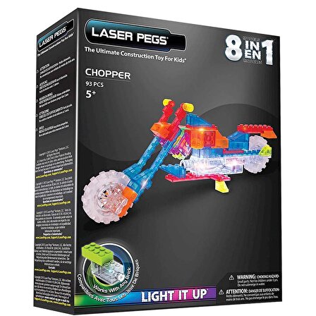 Laser Pegs ışıklı Zippy Do Chopper 8in1 Power Block