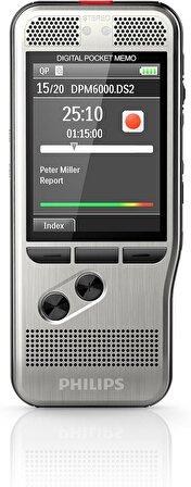 Philips DPM6000 Basma Düğmesiyle Çalıştırılabilen Dijital Not Defteri Ses Kaydedici