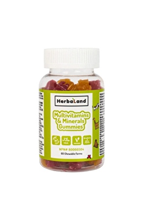 Herbaland Kids Multivitamin And Minerals 60 Adet Çiğnenebilir Form